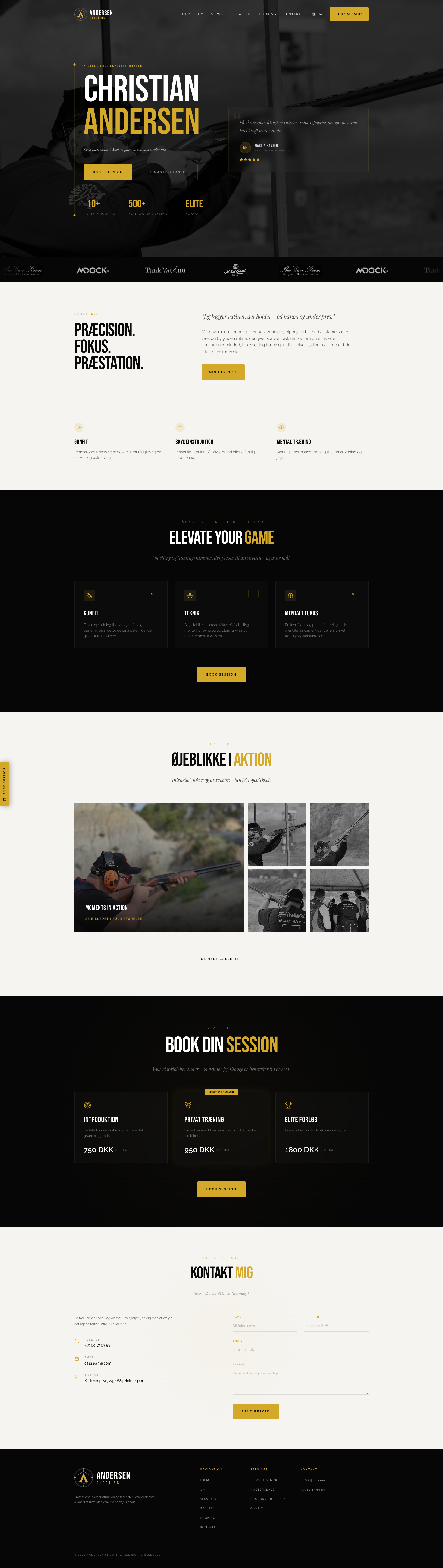 Andersen Shooting full-page website screenshot