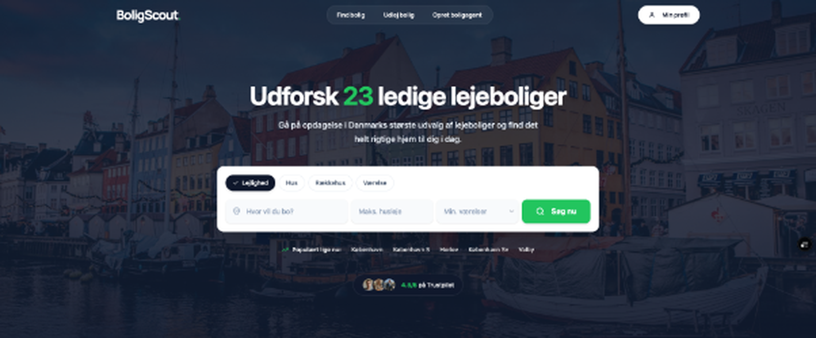 BoligScout website hero